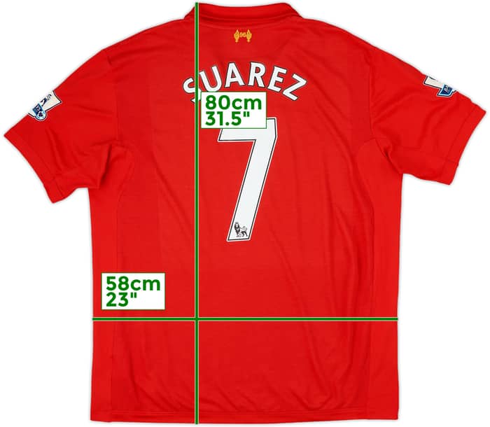 2012-13 Liverpool Home Shirt Suarez #7 - 6/10 - (XL)