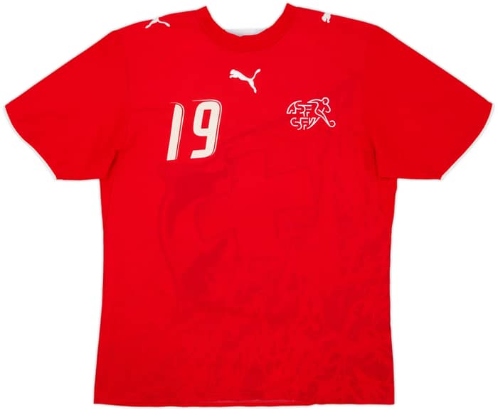 2006-08 Switzerland Home Shirt Behrami #19 - 7/10 - (M)
