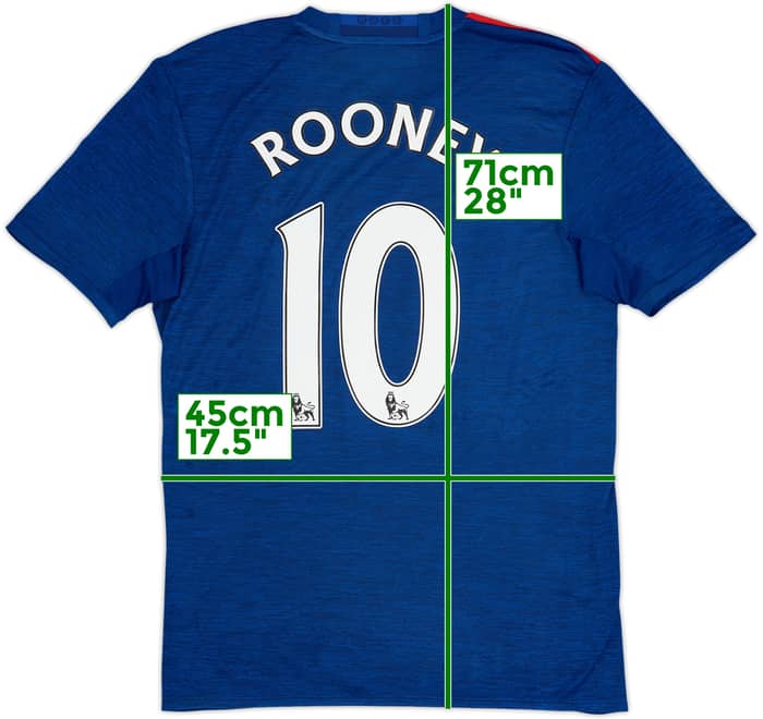 2016-17 Manchester United Away Shirt Rooney #10 - 7/10 - (S)