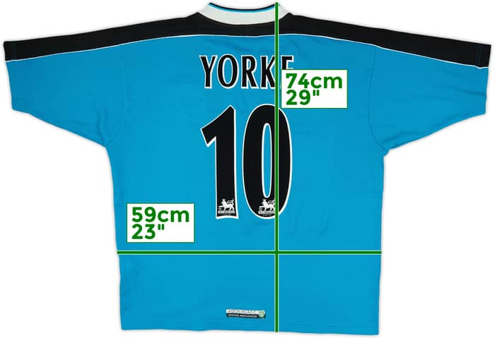 1998-99 Aston Villa Away Shirt Yorke #10 - 7/10 - (M)
