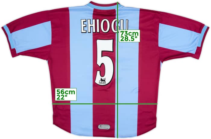 1999-00 Aston Villa Home Shirt Ehiogu #5 - 8/10 - (L)