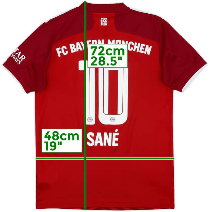 2021-22 Bayern Munich Home Shirt Sane #10 - 8/10 - (S)