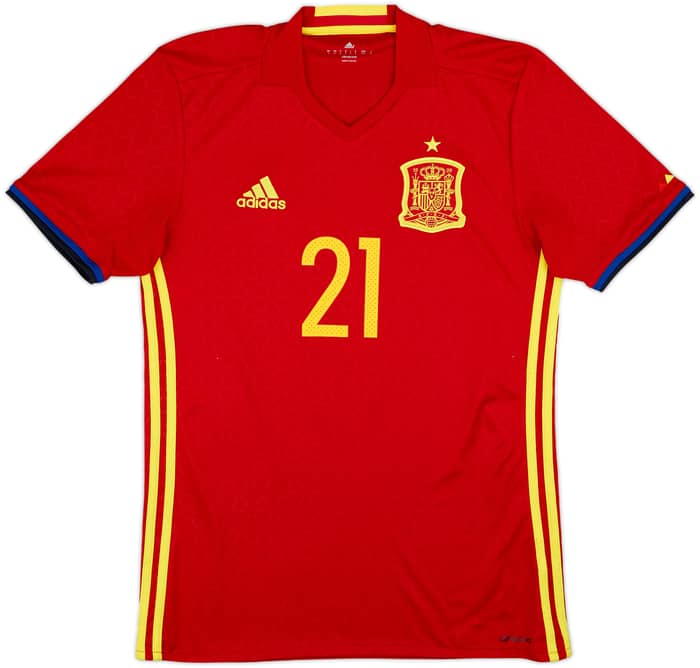 2016-17 Spain Home Shirt Silva #21 - 10/10 - (S)