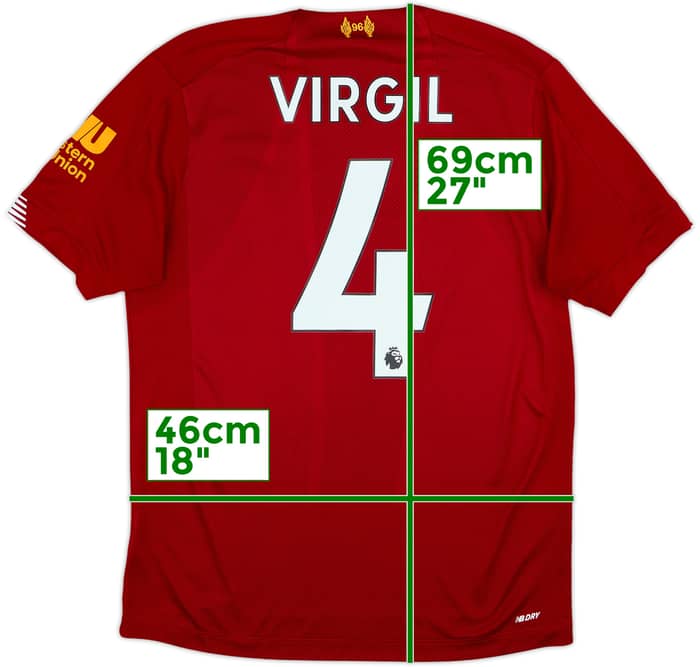 2019-20 Liverpool Home Shirt Virgil #4 - 9/10 - (S)