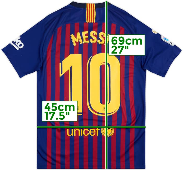 2018-19 Barcelona Home Shirt Messi #10 - 8/10 - (S)