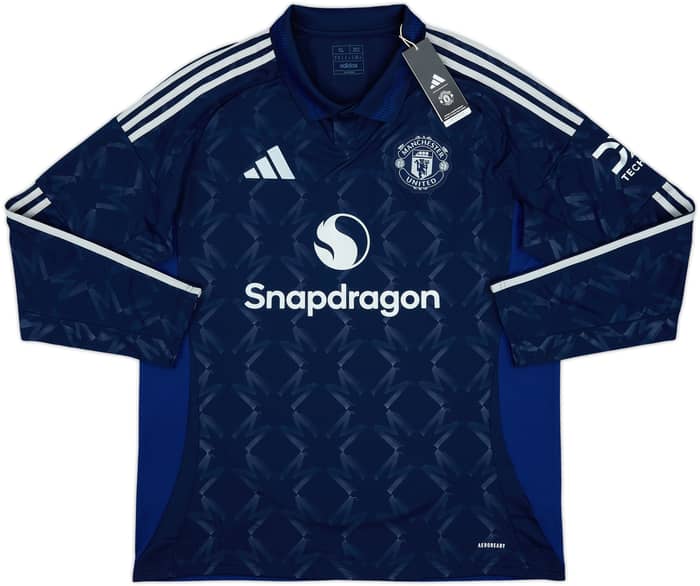 2024-25 Manchester United Away L/S Shirt Mainoo #37 (XL)