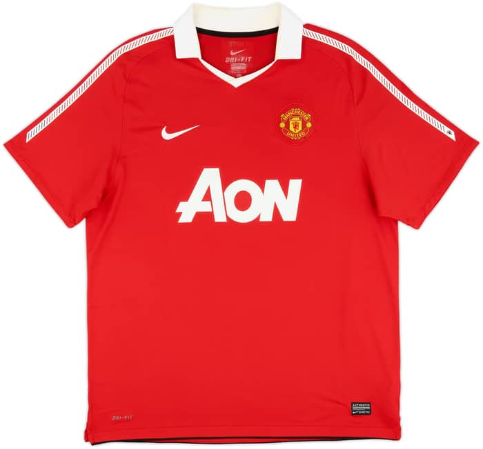 2010-11 Manchester United Home Shirt J.S.Park #13 - 8/10 - (XL)
