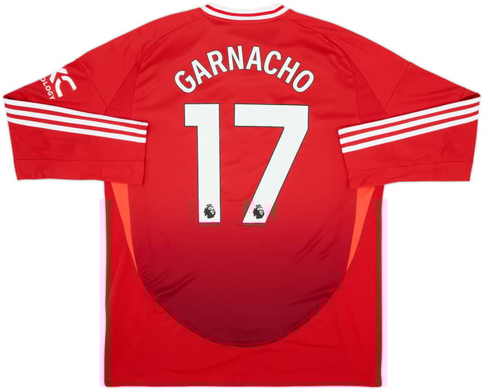 2024-25 Manchester United Home L/S Shirt Garnacho #17 (XL)