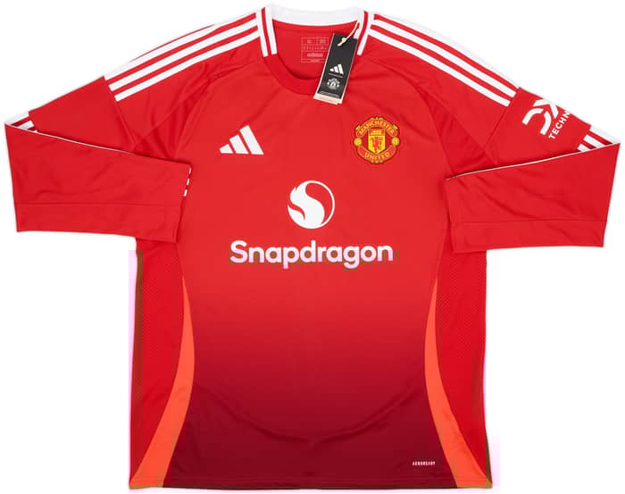 2024-25 Manchester United Home L/S Shirt Garnacho #17 (XL)