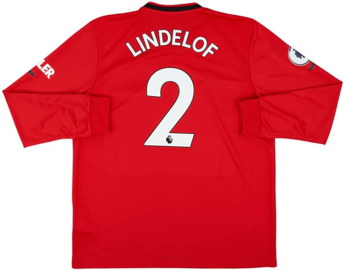 2019-20 Manchester United Home L/S Shirt Lindelof #2 - 10/10 - (XL)