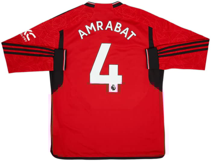 2023-24 Manchester United Home L/S Shirt Amrabat #4 (XL)
