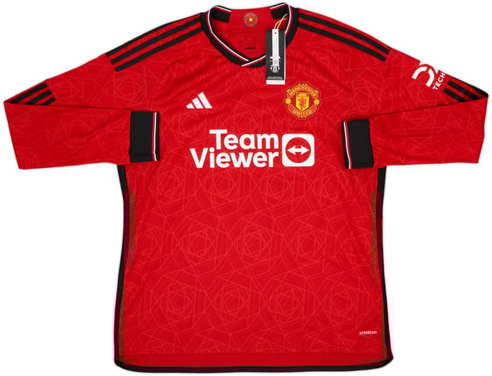 2023-24 Manchester United Home L/S Shirt Amrabat #4 (XL)