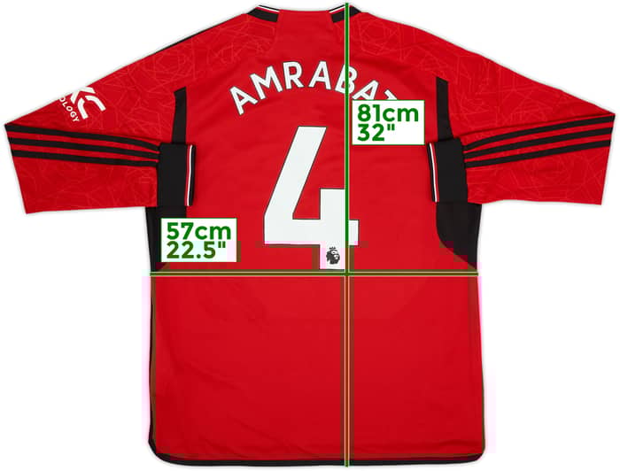2023-24 Manchester United Home L/S Shirt Amrabat #4 (XL)