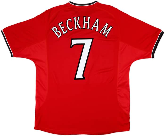 2000-02 Manchester United Home Shirt Beckham #7 - 7/10 - (XL)