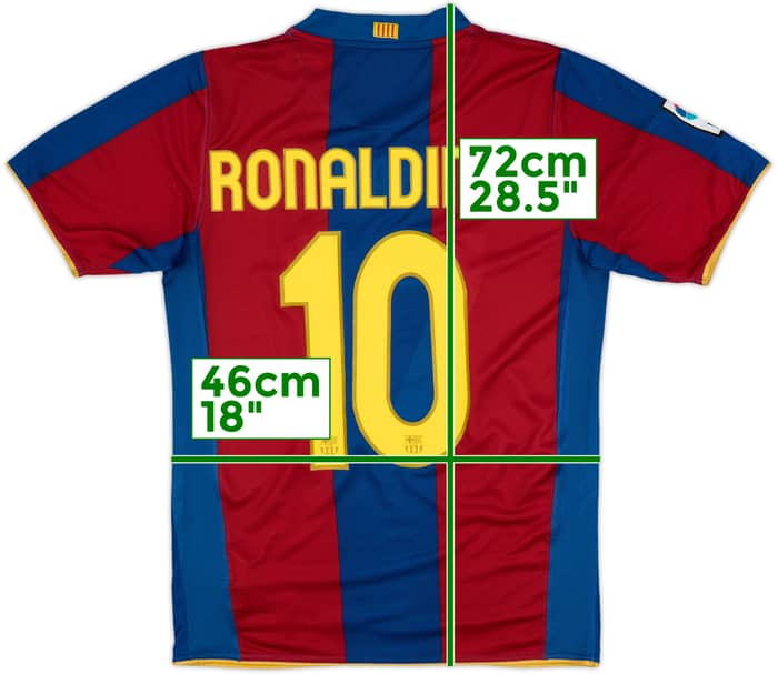 2007-08 Barcelona Home Shirt Ronaldinho #10 - 6/10 - (S)