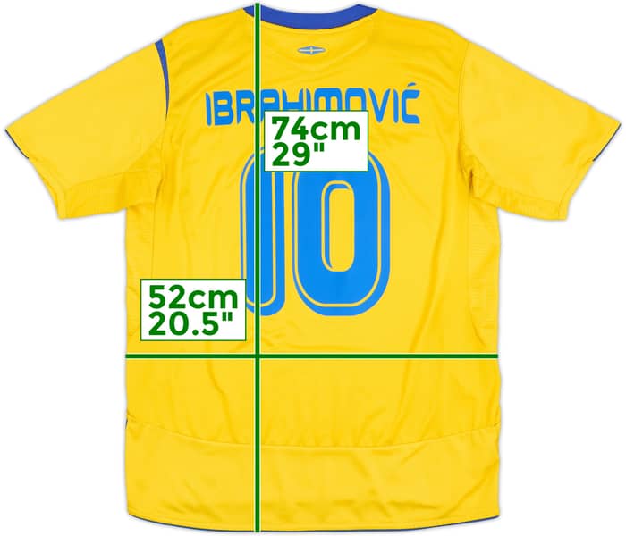 2005-06 Sweden Home Shirt Ibrahimovic #10 - 8/10 - (L)