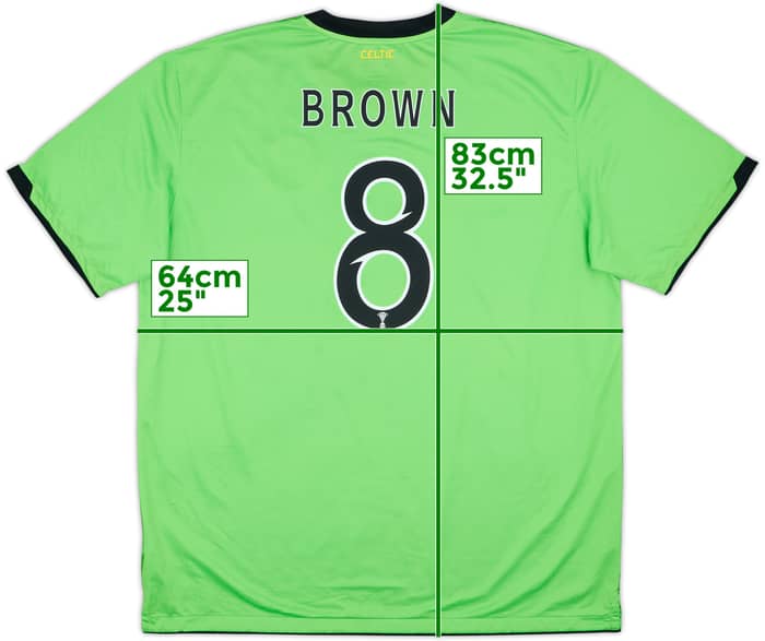 2010-11 Celtic Away Shirt Brown #8 - 8/10 - (XXL)