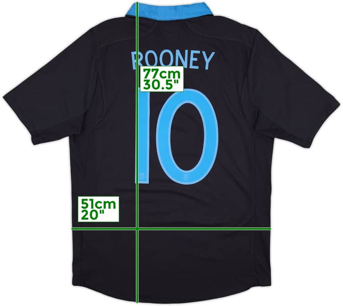 2011-12 England Away Shirt Rooney #10 - 9/10 - (L)