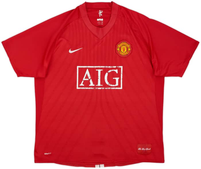 2007-09 Manchester United Home Shirt - 4/10 - (XL)