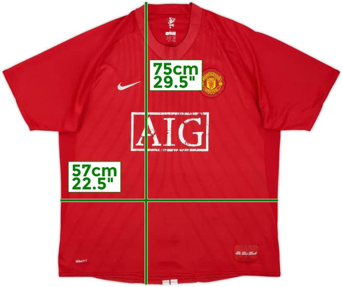 2007-09 Manchester United Home Shirt - 4/10 - (XL)