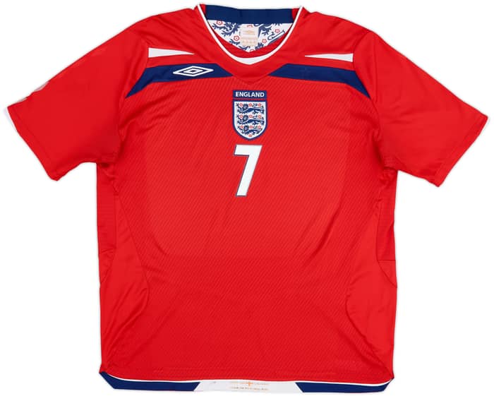 2008-10 England Away Shirt Beckham #7 - 5/10 - (XL)