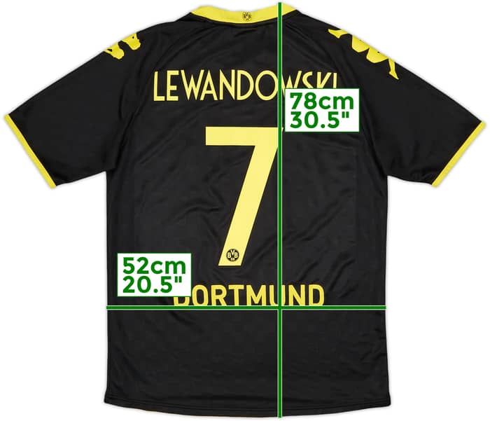 2010-11 Borussia Dortmund Away Shirt Lewandowski #7 - 7/10 - (L)