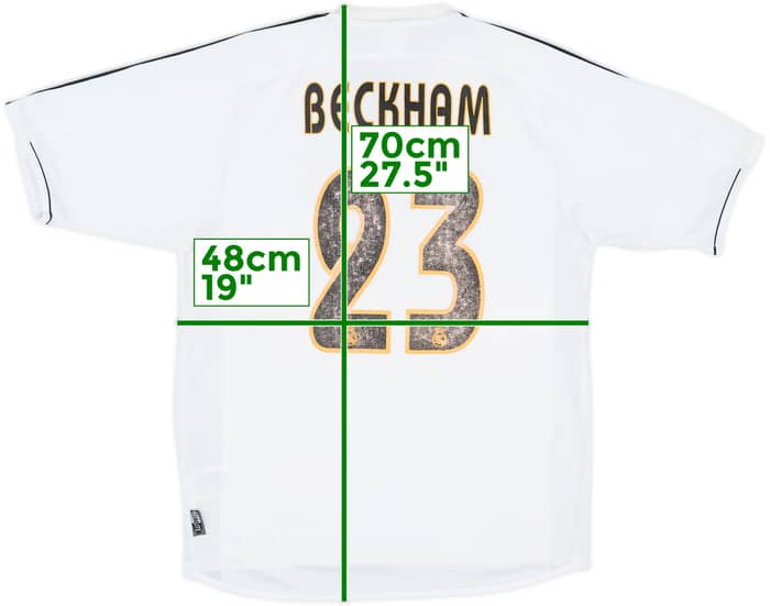 2003-04 Real Madrid Home Shirt Beckham #23 - 5/10 - (S)