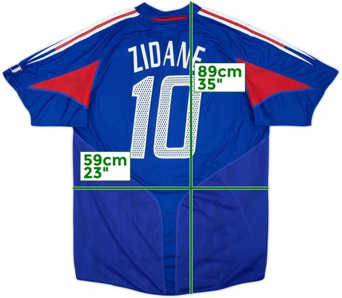 2004-06 France Home Shirt Zidane #10 - 8/10 - (L)