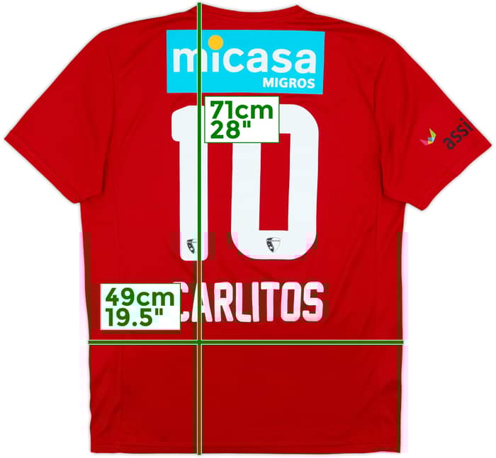 2017-18 FC Sion Away Shirt Carlitos #10 - 5/10 - (M)