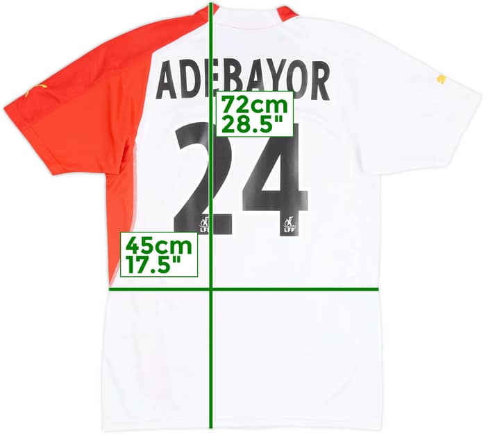 2004-06 Monaco Home Shirt Adebayor #24 - 7/10 - (15-16 Years)