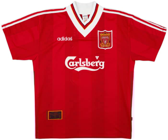 1995-96 Liverpool Home Shirt Rush #9 - 8/10 - (L)