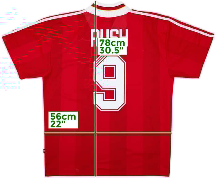 1995-96 Liverpool Home Shirt Rush #9 - 8/10 - (L)
