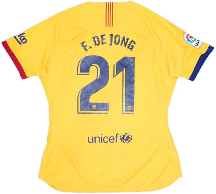 2019-20 Barcelona Away Shirt F. De Jong #21 - 7/10 - (Women's L)