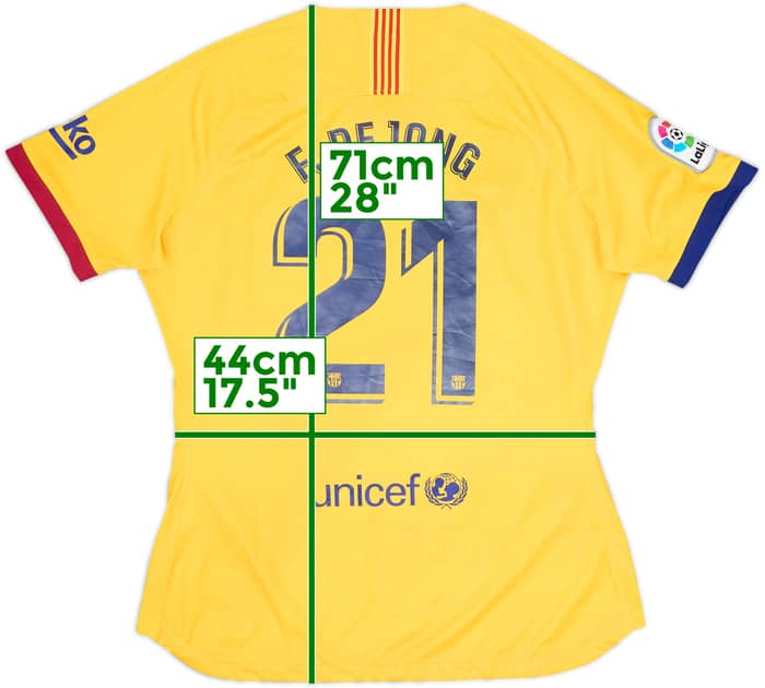 2019-20 Barcelona Away Shirt F. De Jong #21 - 7/10 - (Women's L)