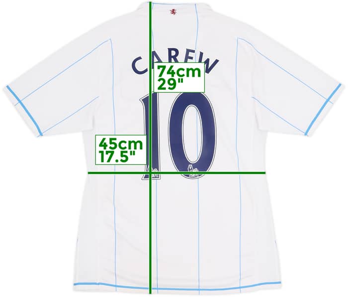 2007-08 Aston Villa Player Issue Away Shirt Carew #10 - 6/10 - (M)