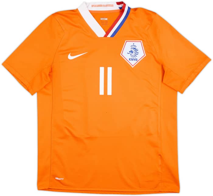 2008-10 Netherlands Home Shirt Robben #11 - 6/10 - (M)