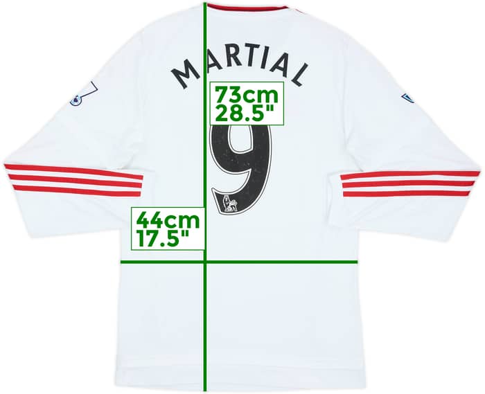 2015-16 Manchester United Away L/S Shirt Martial #9 - 6/10 - (S)