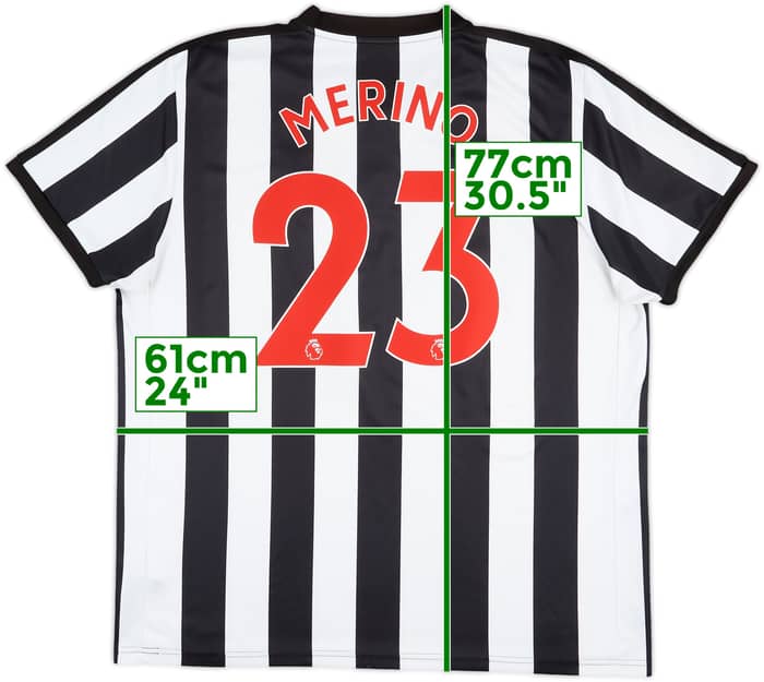 2017-18 Newcastle Home Shirt Merino #23 - 9/10 - (XXL)