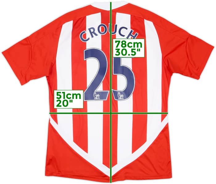 2011-12 Stoke City Home Shirt Crouch #25 - 7/10 - (L)