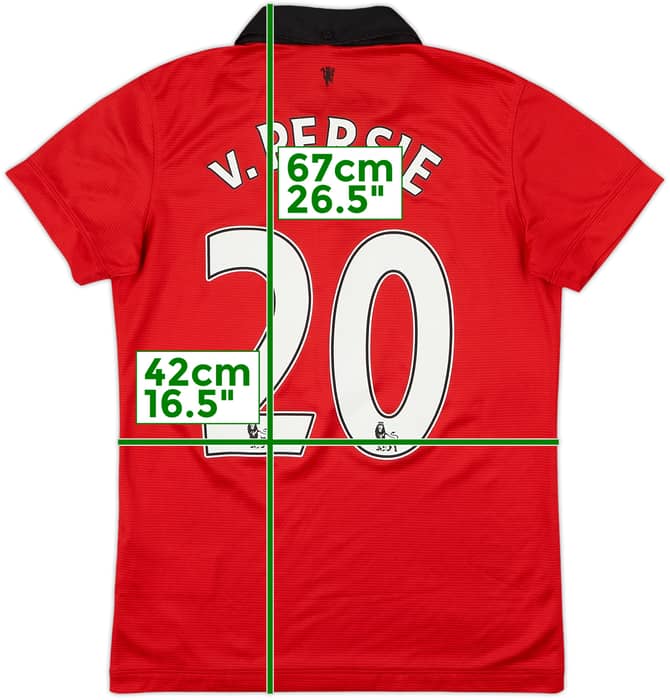 2013-14 Manchester United Home Shirt v.Persie #20 - 9/10 - (Women's S)