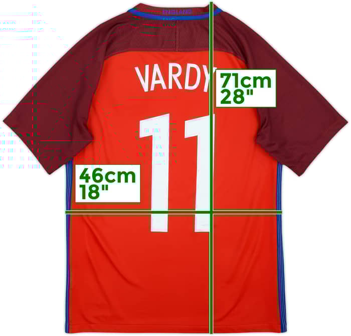 2016-17 England Away Shirt Vardy #11 - 9/10 - (S)