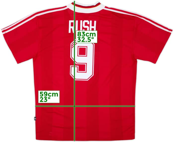 1995-96 Liverpool Home Shirt Rush #9 - 8/10 - (XXL)