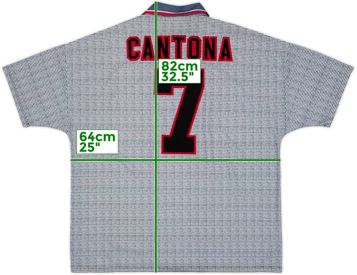 1995-96 Manchester United Away Shirt Cantona #7 - 9/10 - (XXL)
