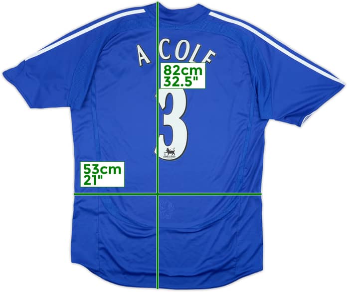 2006-08 Chelsea Home Shirt A Cole #3 - 8/10 - (L)