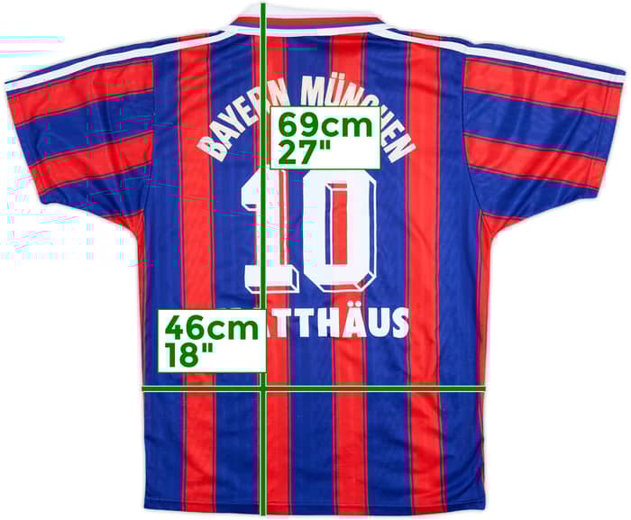 1995-97 Bayern Munich Home Shirt Matthaus #10 - 6/10 - (S)