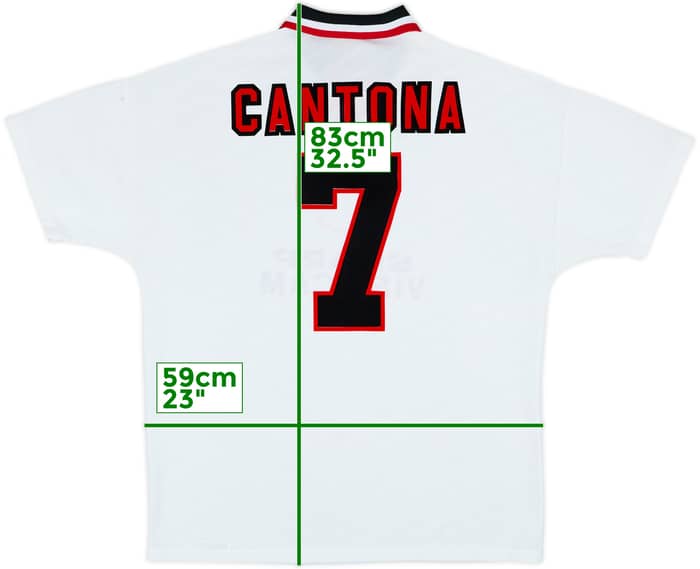 1996-97 Manchester United Away Shirt Cantona #7 - 8/10 - (XL)