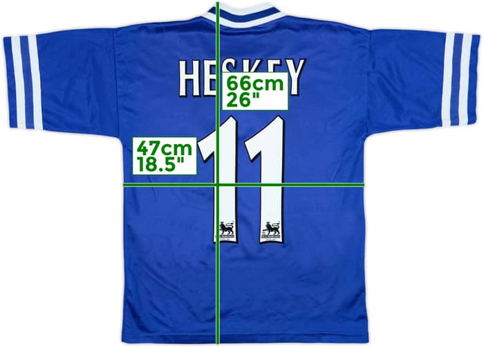 1996-98 Leicester Home Shirt Heskey #11 - 9/10 - (S)