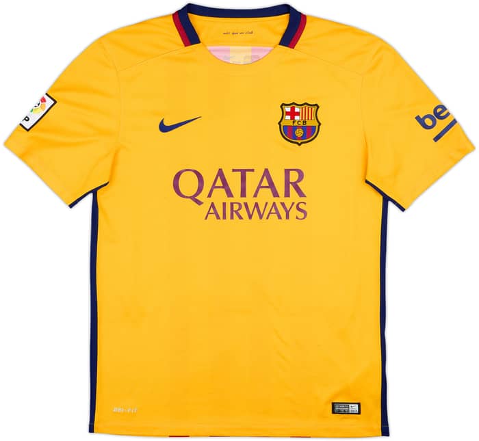 2015-16 Barcelona Away Shirt Suarez #9 - 9/10 - (L)