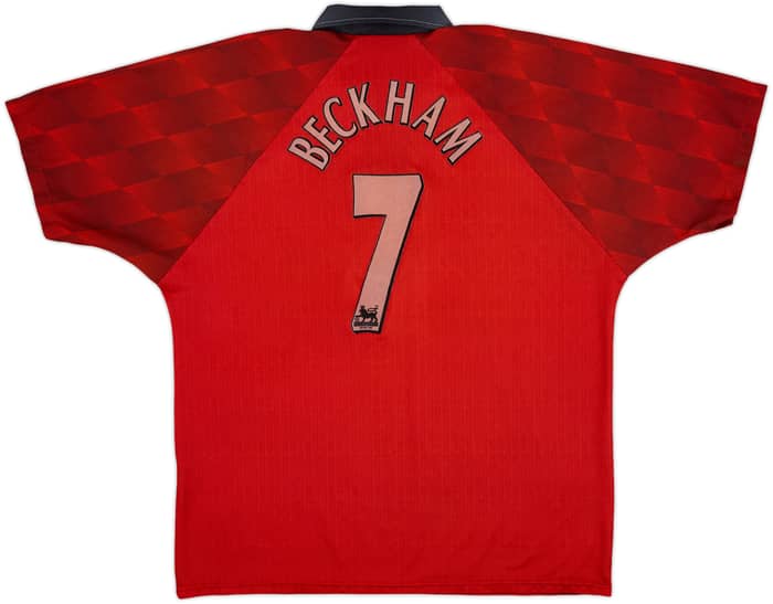1996-98 Manchester United Home Shirt Beckham #7 - 6/10 - (XL)