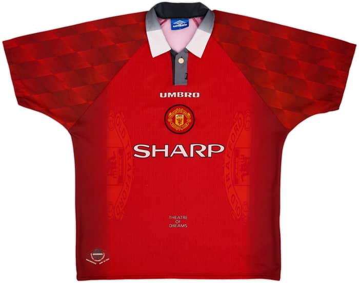 1996-98 Manchester United Home Shirt Beckham #7 - 6/10 - (XL)